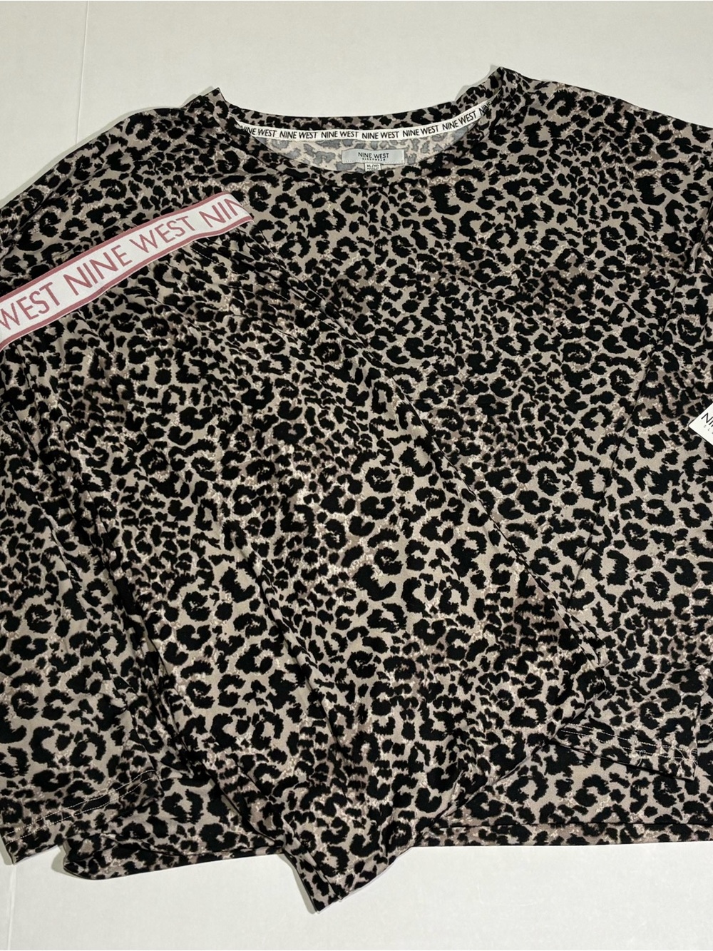 2-piece Nine West leopard print pajama set